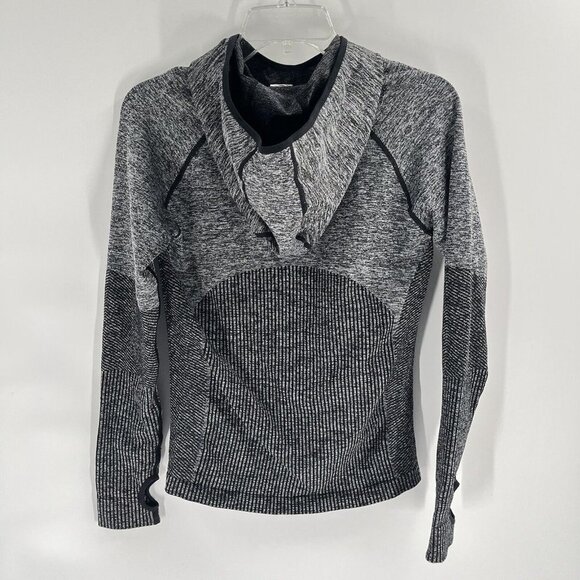 Fabletics Gray Hooded Sweatshirt - Picture 2 of 6